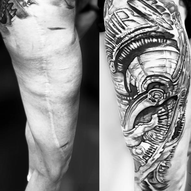 tattoo über narben bestes studio köln